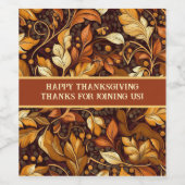 Gouden Herfst  Wijn Etiket (Enkel label)