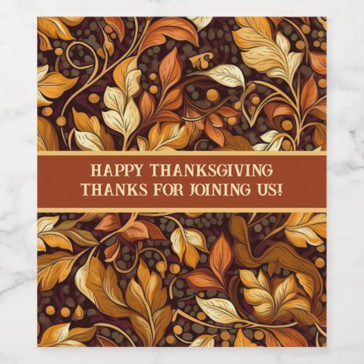 Gouden Herfst  Wijn Etiket (Enkel label)