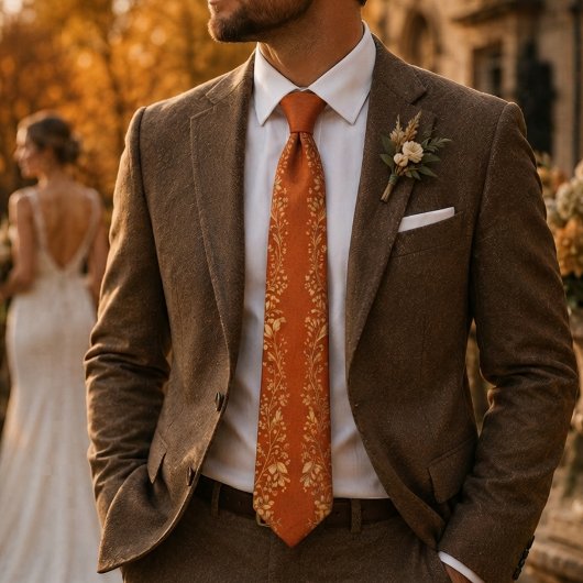 Gouden Herfst Winged Elegantie Stropdas