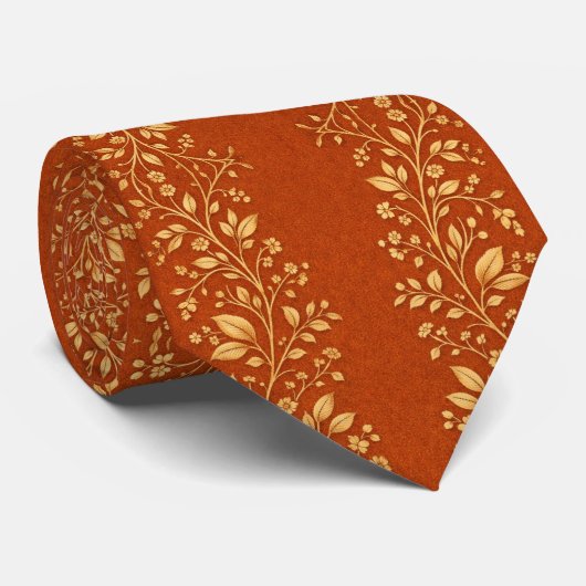 Gouden Herfst Winged Elegantie Stropdas (Opgerold)