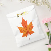 Gouden herfstbladeren bedankzakje (Gezegeld)