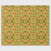 Gouden herfstbladeren cadeaupapier (Vlak)