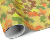Gouden herfstbladeren cadeaupapier (Rol Hoek)