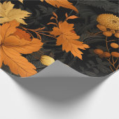 gouden herfstbladeren cadeaupapier (Hoek)