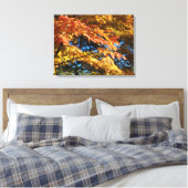 Gouden Herfstbladeren Canvasprint Canvas Afdruk (Insitu (Slaapkamer))