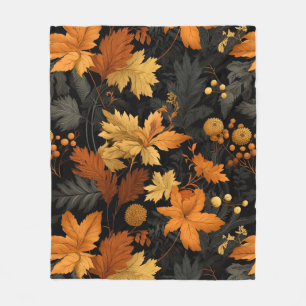 gouden herfstbladeren fleece deken