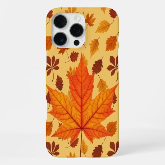 Gouden herfstbladeren iPhone hoesje (Achterkant)