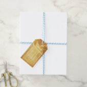 Gouden herfstbladeren rustieke bossen cadeaulabel (Met Touw)