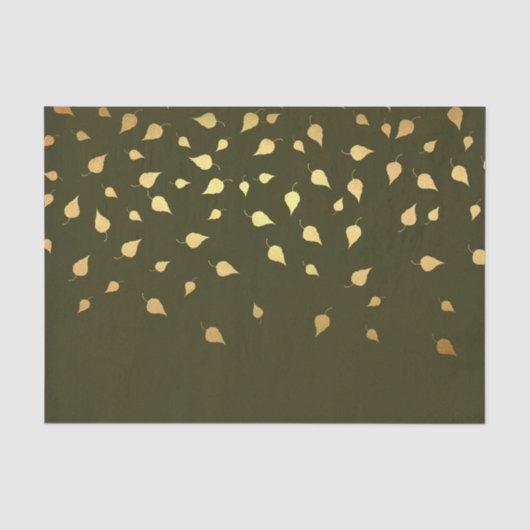 Gouden herfstbladeren tissuepapier (Voorkant)