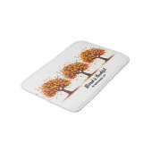 Gouden herfstbomen fijne Thanksgiving groet Badmat (Gekanteld)