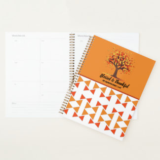 Gouden Herfstbomen Gelukkig Thanksgiving Groet Planner