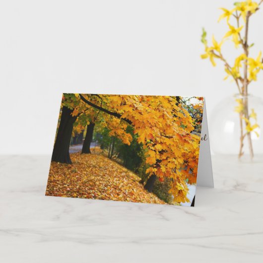 Gouden herfstbomen kaart (Gele Bloem)