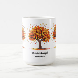 Gouden Herfstbomen Prettig Thanksgiving-feest Koffiemok