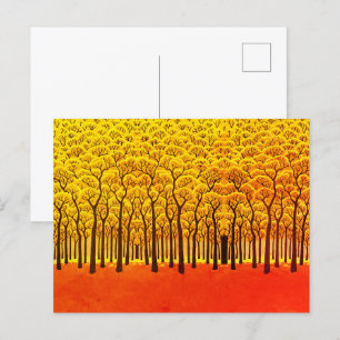 Gouden Herfstbos Briefkaart