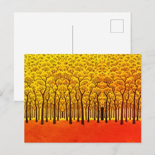 Gouden Herfstbos Briefkaart (Voorkant / Achterkant)