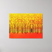 Gouden Herfstbos Canvas Afdruk (Voorkant)
