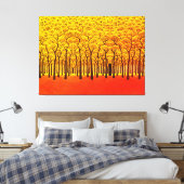 Gouden Herfstbos Canvas Afdruk (Insitu (Slaapkamer))