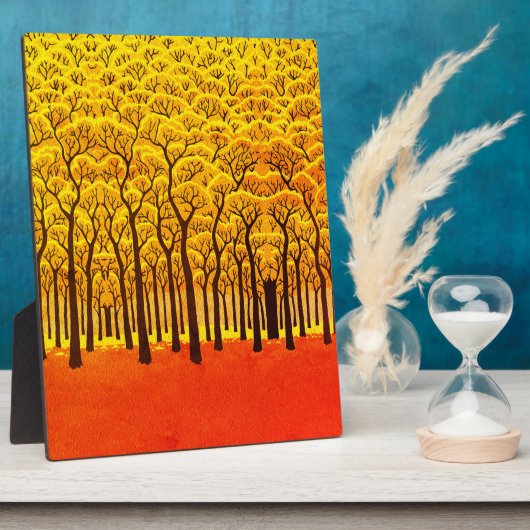 Gouden Herfstbos Fotoplaat (Zijkant)