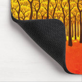 Gouden herfstbos muismat (Hoek)