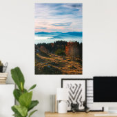 Gouden herfstdag boven de wolken poster (Thuiskantoor)