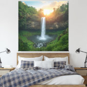 Gouden Herfsten bij Dusk - Rustige Natuur Wall Art Canvas Afdruk (Insitu (Slaapkamer))