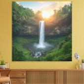 Gouden Herfsten bij Dusk - Rustige Natuur Wall Art Canvas Afdruk (Insitu (Woonkamer))