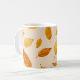 Gouden herfstgloed | Elegante herfstbladeren Koffiemok