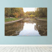 Gouden Herfstmeer Editie Canvas Afdruk (Insitu (Houten vloer))