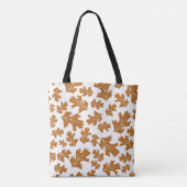Gouden herfstpatroon tote bag (Achterkant)