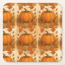 Gouden herfstpompoen en vallende bladeren