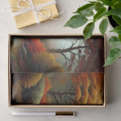 Gouden Herfstrivier Scène Landschap Decoupage Tissuepapier (Geschenk)