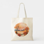 gouden herfstroute tote bag (Achterkant)