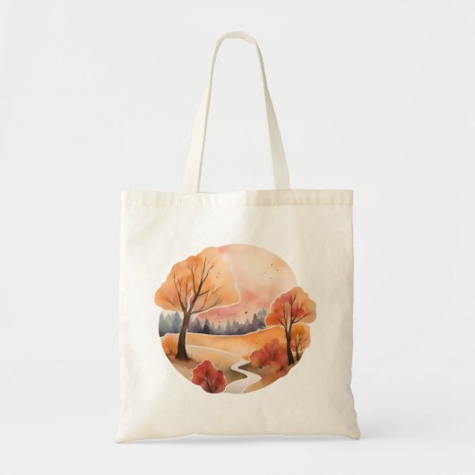 gouden herfstroute tote bag (Voorkant)