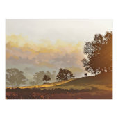Gouden herfstzonsondergang bij Bradgate Foto Afdruk (Voorkant)