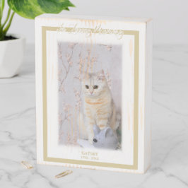 Gouden Herinnering Kat Geliefde Huisdier Overleden Houten Kist Print