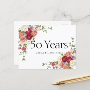 "Gouden Herinneringen: 50 Jaar Liefde Vieren" Briefkaart