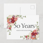Gouden herinneringen: 50 jaar liefde vieren feestdagenkaart (Voorkant / Achterkant)