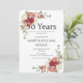 Gouden herinneringen: 50 jaar liefde vieren kaart (Staand voorkant)