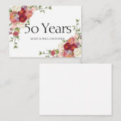 Gouden herinneringen: 50 jaar liefde vieren notitiekaartje (Voorkant / Achterkant)