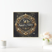 Gouden herinneringen: 50 jaar samen vierkante klok (Huis)