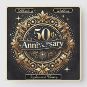 Gouden herinneringen: 50 jaar samen vierkante klok (Voorkant)