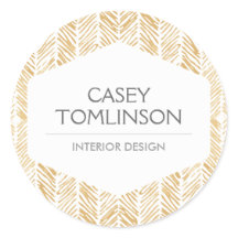 GOUDEN HERRINGBONE / CHEVRON KUNSTWERK STICKERS