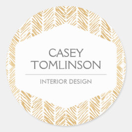 GOUDEN HERRINGBONE / CHEVRON KUNSTWERK STICKERS