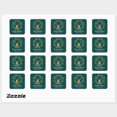 Gouden Hert & Krans | Kerst sticker (Vel)