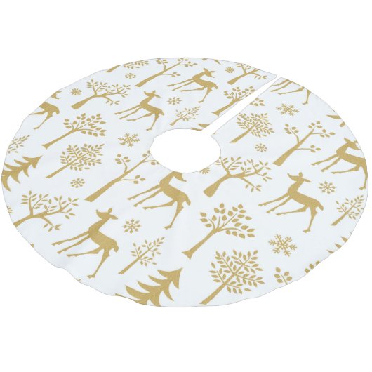 Gouden herten en bomen kerstboom rok (Gekanteld)