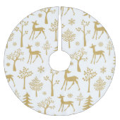 Gouden herten en bomen kerstboom rok (Voorkant)