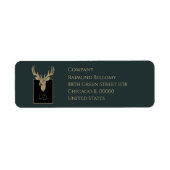 Gouden Herten Hoofd Etiket (Voorkant)