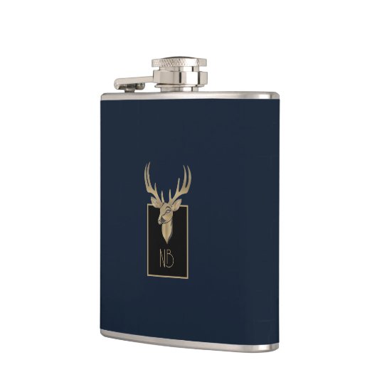 Gouden Herten Hoofd Heupfles (Links)