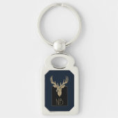 Gouden Herten Hoofd Sleutelhanger (Voorkant)