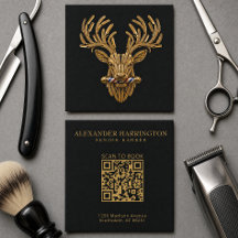 Gouden Herten Scheermes Kapperszaak Logo Kapper